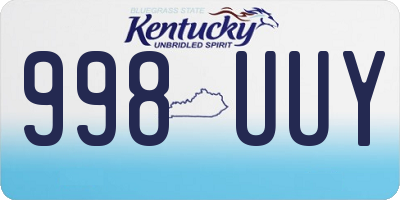 KY license plate 998UUY