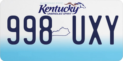 KY license plate 998UXY