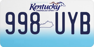 KY license plate 998UYB