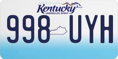 KY license plate 998UYH