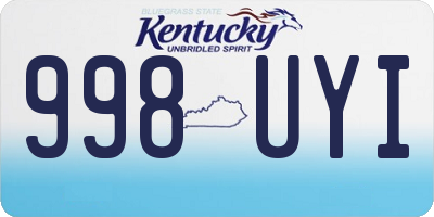 KY license plate 998UYI