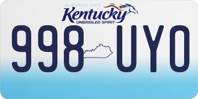 KY license plate 998UYO