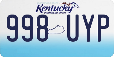 KY license plate 998UYP