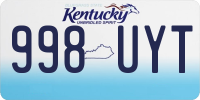 KY license plate 998UYT