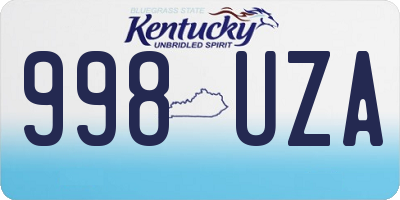 KY license plate 998UZA