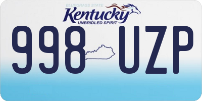 KY license plate 998UZP