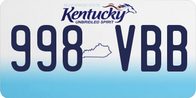 KY license plate 998VBB