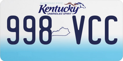 KY license plate 998VCC