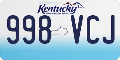 KY license plate 998VCJ