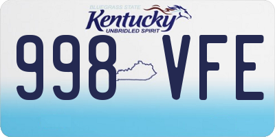 KY license plate 998VFE