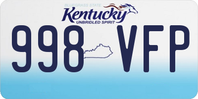 KY license plate 998VFP