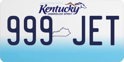 KY license plate 999JET