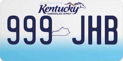 KY license plate 999JHB
