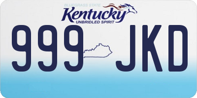KY license plate 999JKD