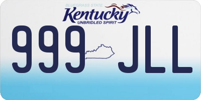 KY license plate 999JLL