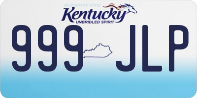 KY license plate 999JLP