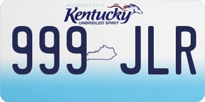 KY license plate 999JLR