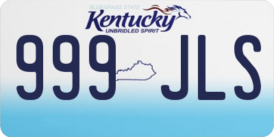 KY license plate 999JLS