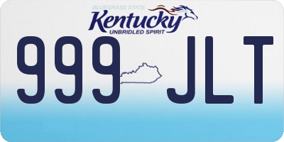 KY license plate 999JLT