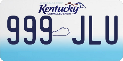 KY license plate 999JLU