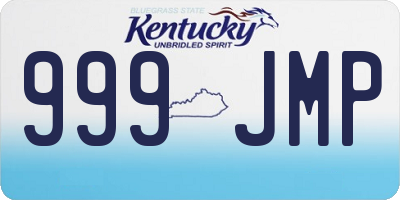 KY license plate 999JMP
