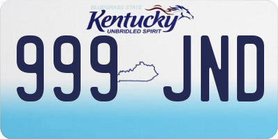 KY license plate 999JND