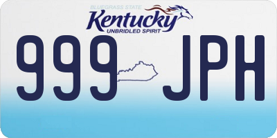 KY license plate 999JPH