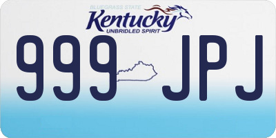 KY license plate 999JPJ