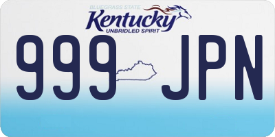 KY license plate 999JPN