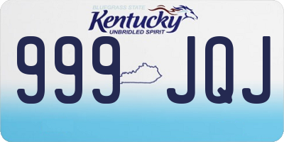 KY license plate 999JQJ