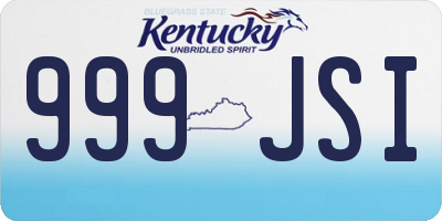 KY license plate 999JSI