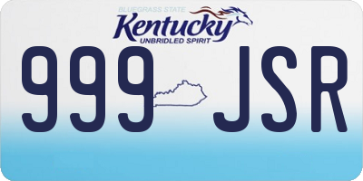 KY license plate 999JSR