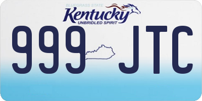 KY license plate 999JTC