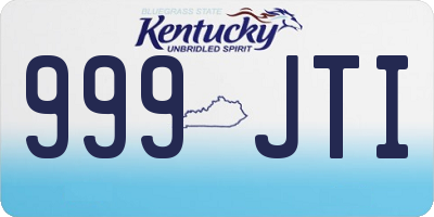 KY license plate 999JTI