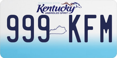 KY license plate 999KFM