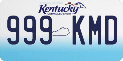 KY license plate 999KMD