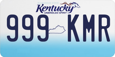KY license plate 999KMR