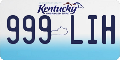 KY license plate 999LIH