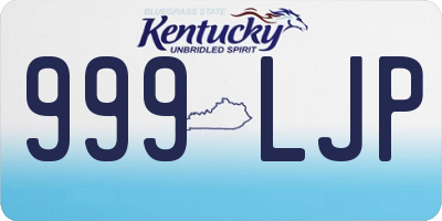 KY license plate 999LJP