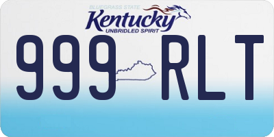 KY license plate 999RLT