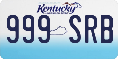 KY license plate 999SRB