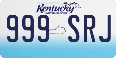KY license plate 999SRJ