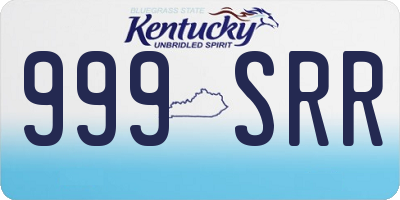 KY license plate 999SRR