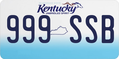 KY license plate 999SSB