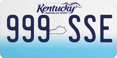 KY license plate 999SSE