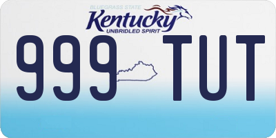 KY license plate 999TUT