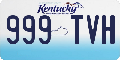 KY license plate 999TVH