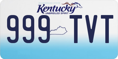 KY license plate 999TVT