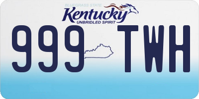 KY license plate 999TWH