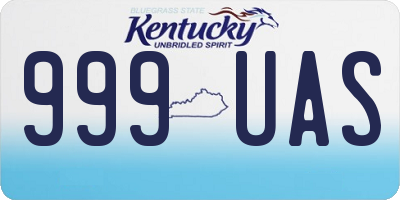KY license plate 999UAS